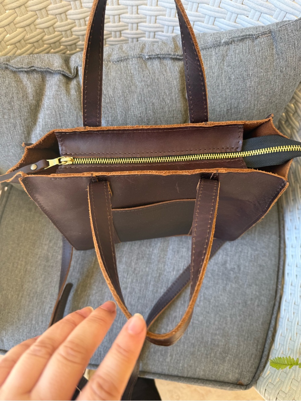 Portland leather goods - Lola bag original size in grizzly - Picture 3 of 7